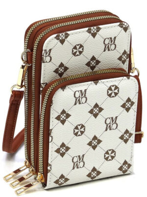 Monogrammed Crossbody Bag Cell Phone Purse